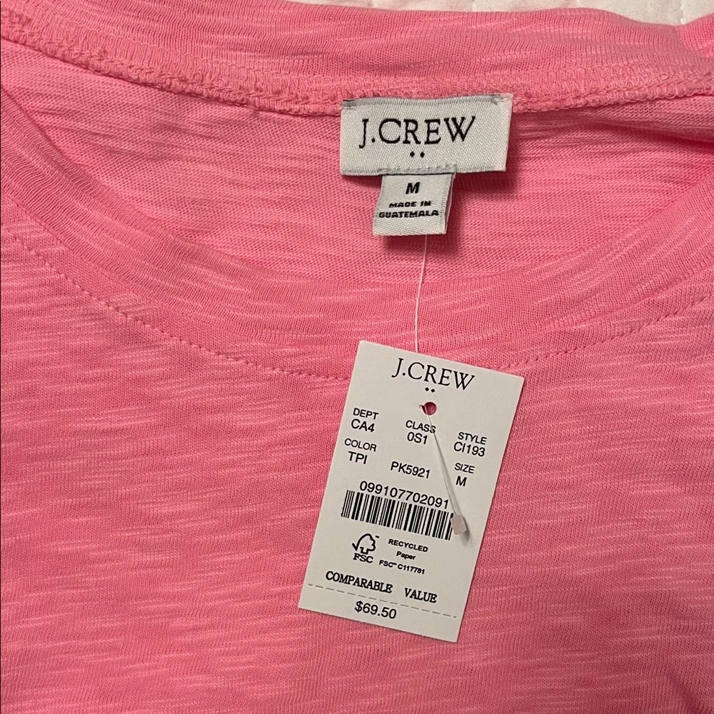 NWT J.Crew Pink Tie-Waist Mini Dress - Picture 9 of 9